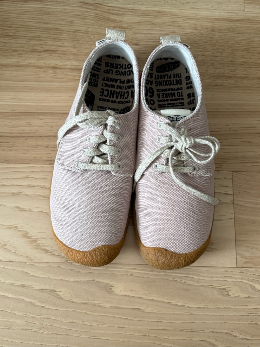 Keen Womens Size 9.5 W Mosey Derby Canvas Fawn Birch Lace Up Shoes - Picture 4 of 7